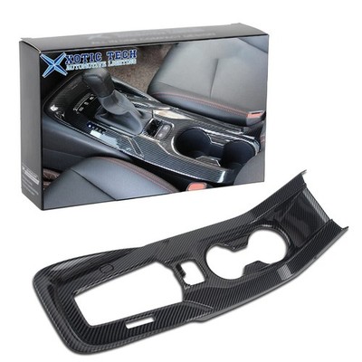 x xotic tech Carbon Fiber Texture Center Console Gear Shift Panel Frame Cup H...