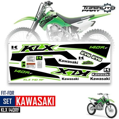 For Kawasaki KLX 140RF 23 Motocross Green Custom Graphics Sticker Decal Kit