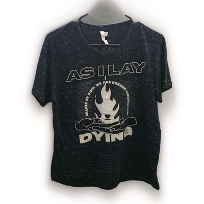 As I Lay Dying - The Shaped By Fire Tour Women's Black T-Shirt - Size M Medium