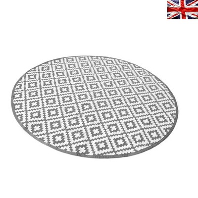 Vielseitiger faltbarer runder Outdoor Teppich - wendbar wasserdicht 170 cm für Terrasse