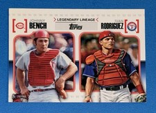 2010 Topps Legendary Lineage Johnny Bench / Ivan Rodriguez #LL-10 NM-MINT