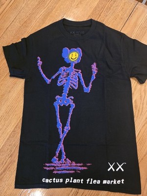 Men s KAWS X Cactus Plant Flea Market T-Shirt Black - Size SMALL *BRAND NEW*