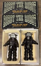 Lot of 2 1997 Masudaya Robby The Robot Metal Die Cast Figures Japan Boxed