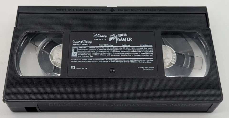 The Brave Little Toaster VHS Tape Walt Disney Home Video Presents 1988 Animated - Image 3 of 4