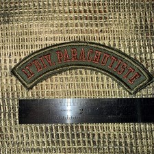 French Foreign Legion  11th Division Parachutist Pocket Tab Patch OD