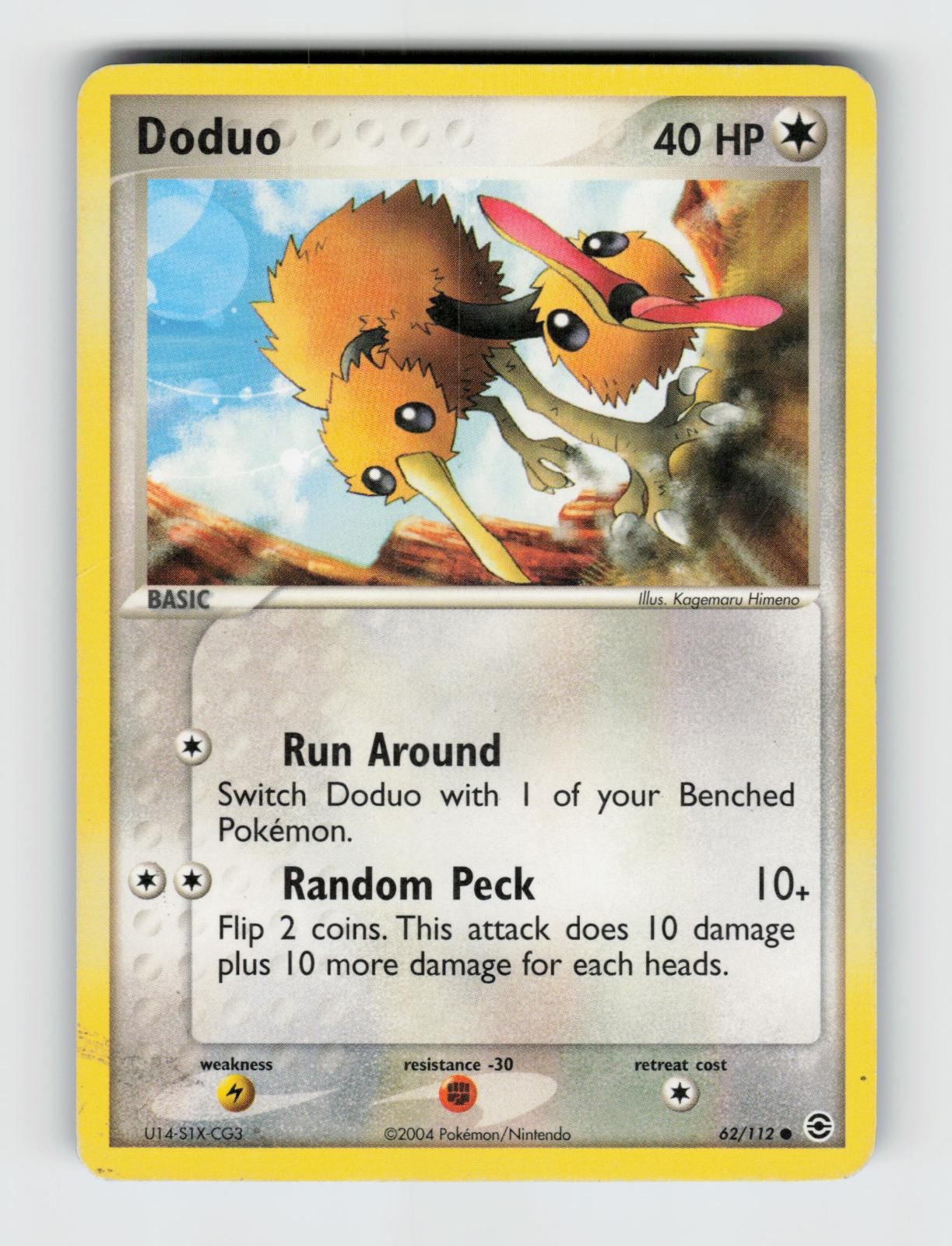 Doduo 62/112 Common FireRed & LeafGreen Pokemon 2004 HP Himeno