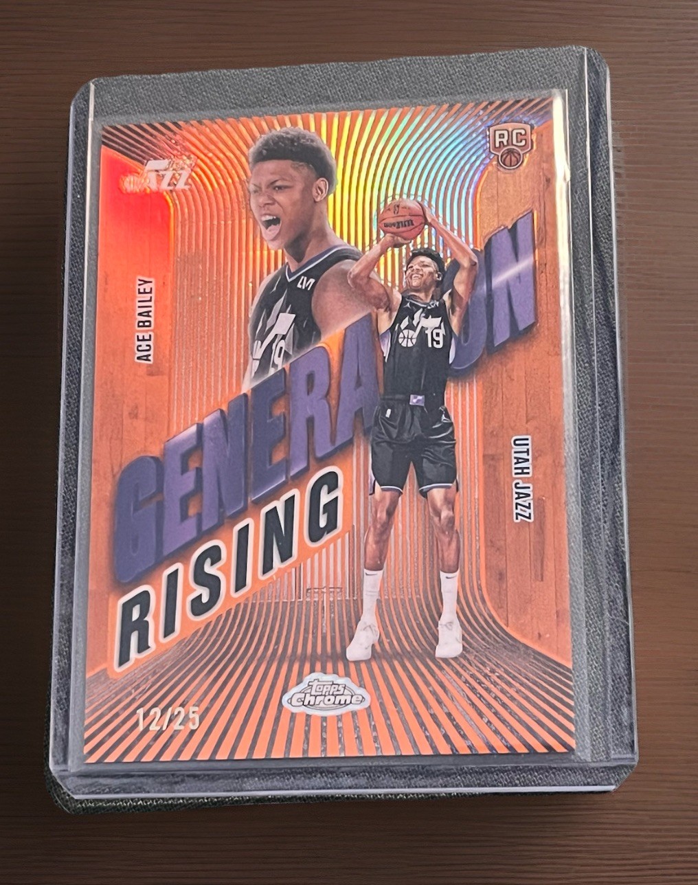 2025 Topps Chrome-Generation Rising Rookie Orange /25-Ace Bailey RC