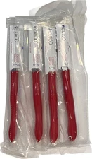 Cutco 4 Piece Table Knife Set Red #1865C #1759