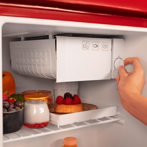 Mini Frigorifero Retrò Tavolo 45L Bolero Coolmarket TT Origin 45 Red E. 55 Cm Di - Foto 7 di 12