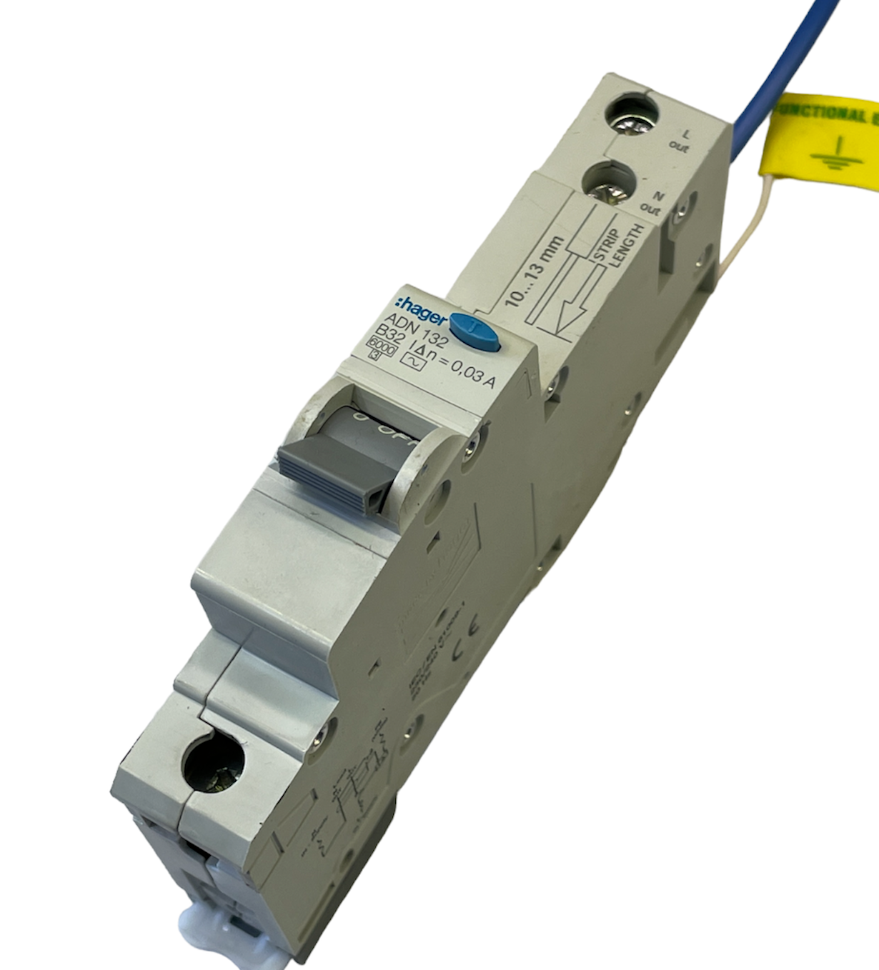 HAGER RCBO VARIOUS AMPS 32 25 20 16 10 30mA TYPE B & C 10kA ADC ADB ADA ...