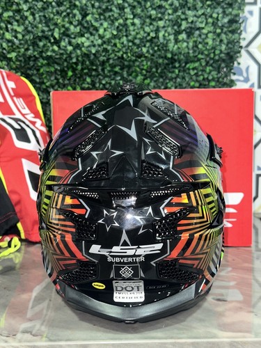 LS2 SUBVERTER SUPER COLLIDER MX OFFROAD DIRT HELMET GLOSS HOLLOW-BURST DOT/ECE - Picture 4 of 7