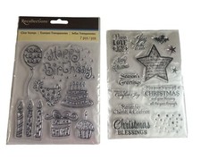Recollections Clear Stamps Set 7 Pcs - Birthday Unbranded Christmas