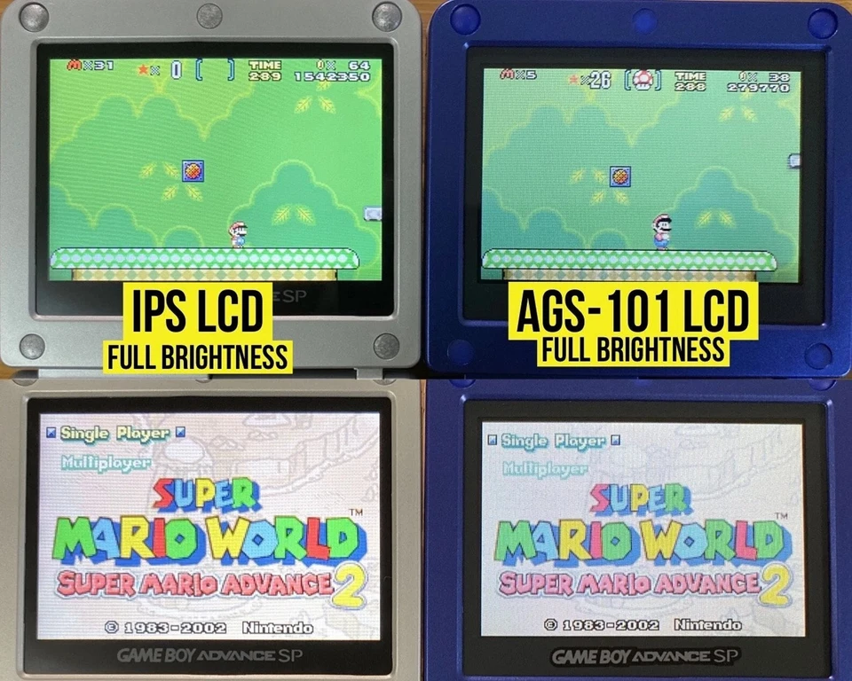 Nintendo Game Boy Advance SP System GBA SP IPS LCD Backlight Bright NES - Image 3 of 3