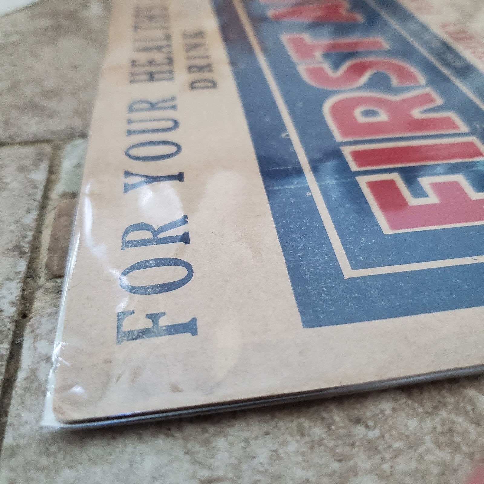 Antique 1920's First Aid Orange Drink Beverage Quack Advertising