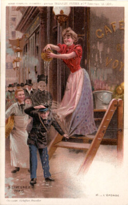 C 1903 ADVERTISING PC DELHAIZE FRERES & CIE L' EPONGE A/S B LEMEUNIER PARIS RARE