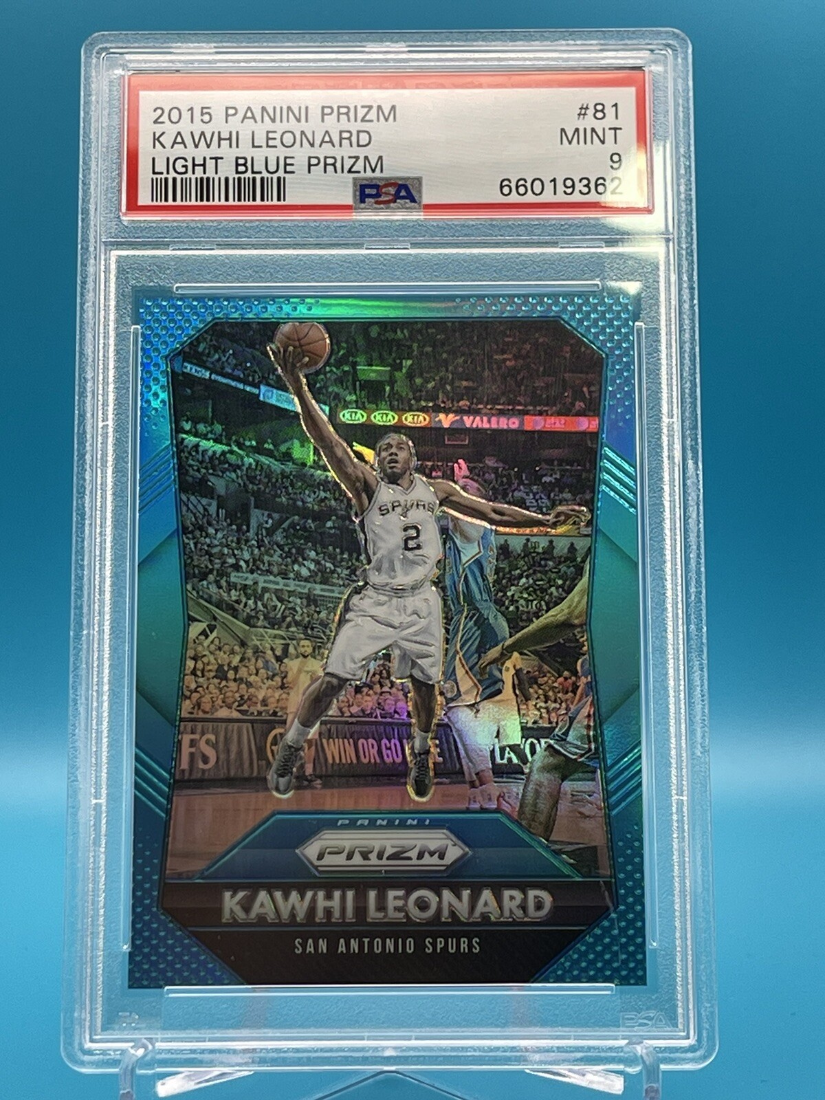 2015-16 Panini Prizm #81 Kawhi Leonard Light Blue Prizm /199 San Antonio Low Pop