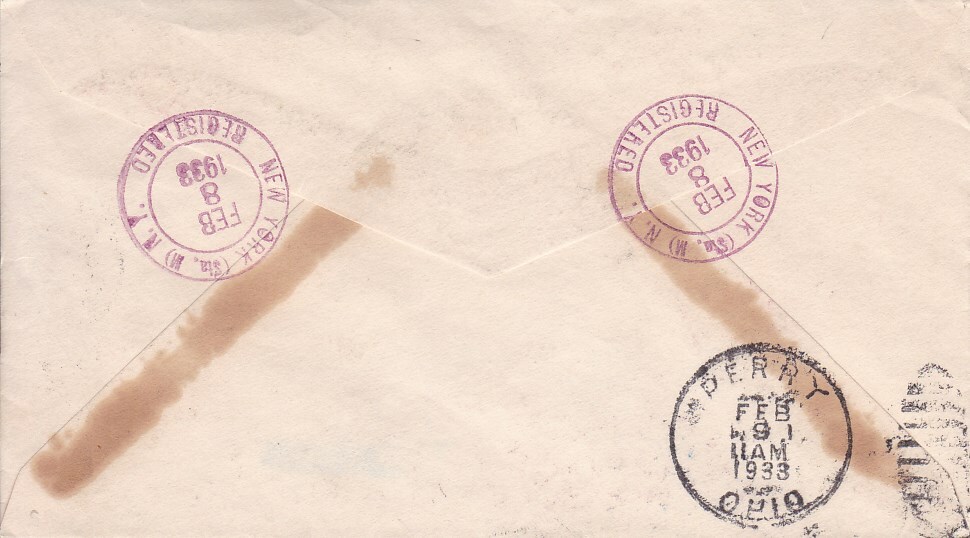 my*様追加分 1933 US #705,#707,#710,#715 on Reg Cover; Washington, Bicentennial
