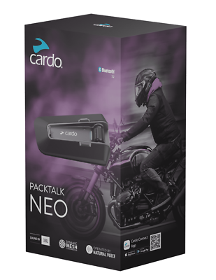 Cardo PackTalk NEO single motorcycle intercom Fast Shipping in 3-6
