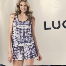 Lucky Brand New Women's Size Small 4 Piece Set Tie Dye Tee Tank Short  Pant