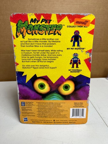 Super7 Reaction 80s Style My Pet Monster 3.75” Action Figure 2019 Unpunched - Picture 8 of 8