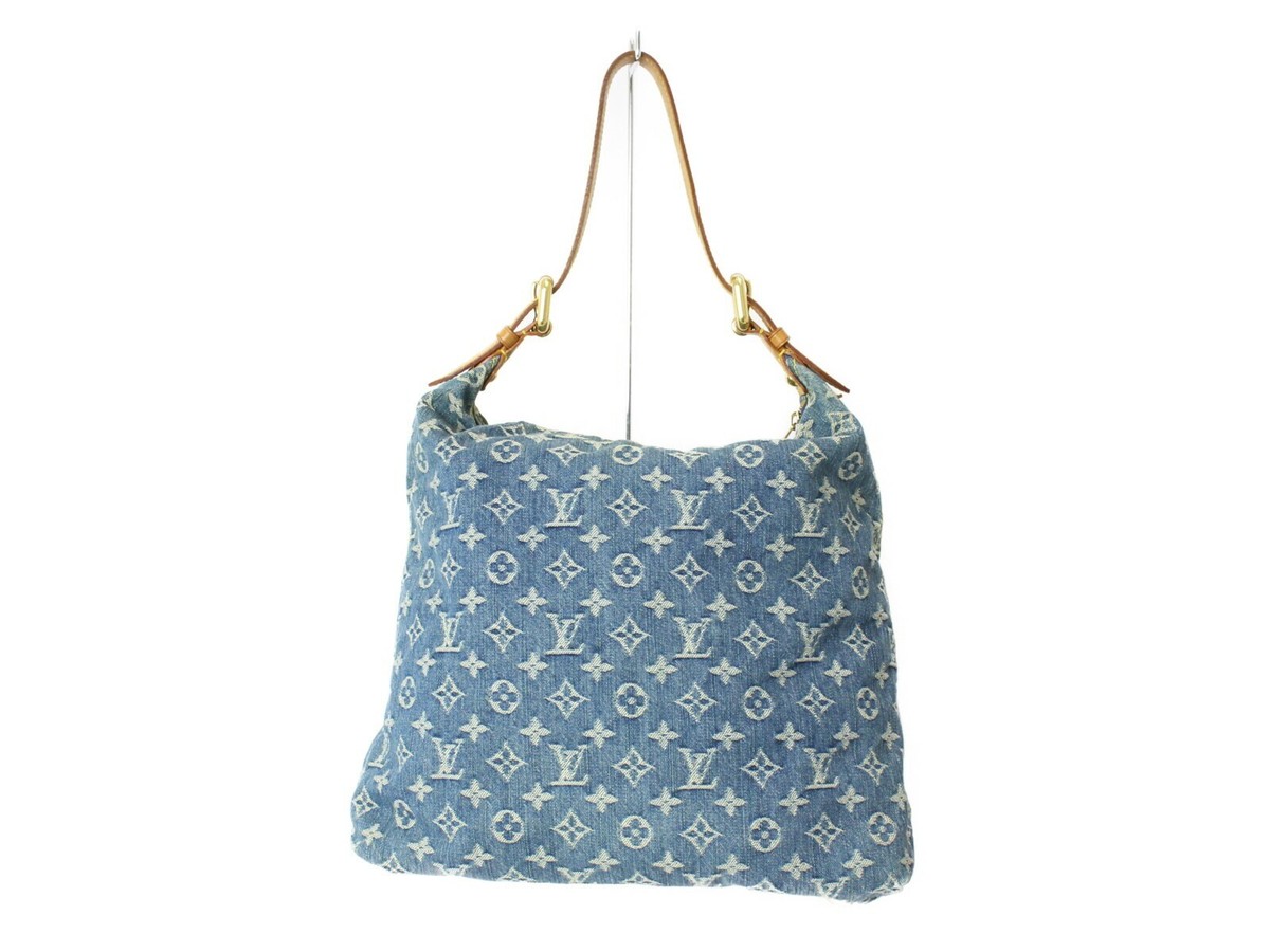 【Louis Vuitton】GMショアバッグ Louis Vuitton Baggy Shoulder Bag GM Blue Denim for sale