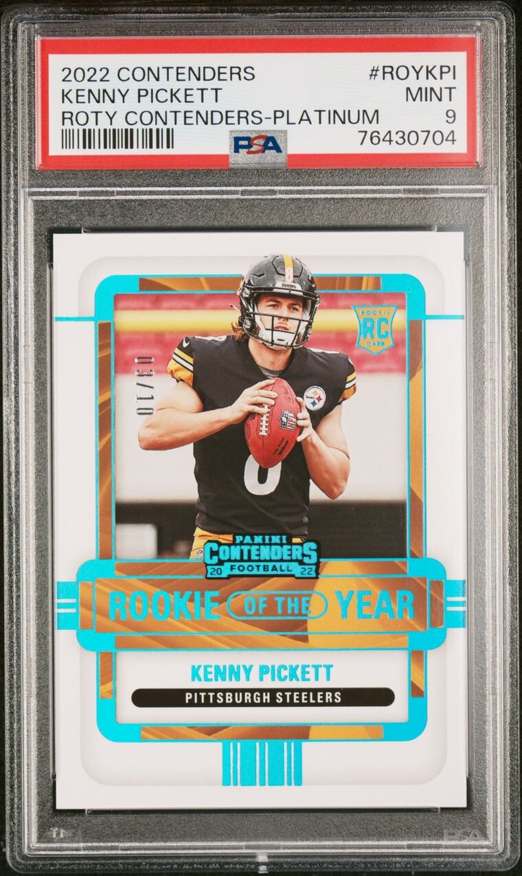 Kenny Pickett Panini Contenders Rookie of the Year Contenders #ROYKPI Platinum