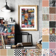 Selbstklebende Stein Holz Deko Folie Klebefolie (10€/m²) Möbelfolie Bastelfolie