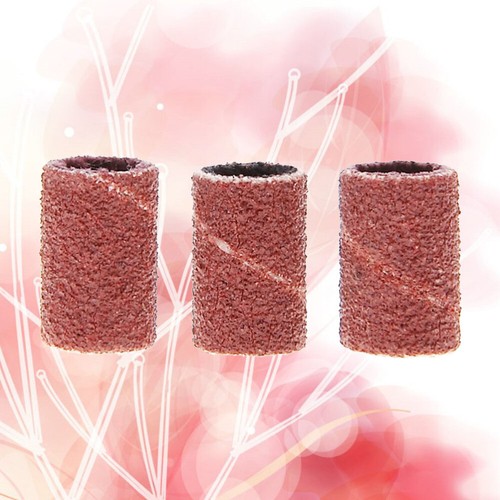 100 Pcs Red Manicure Sanding Bands Electric Nail File Replacement Heads