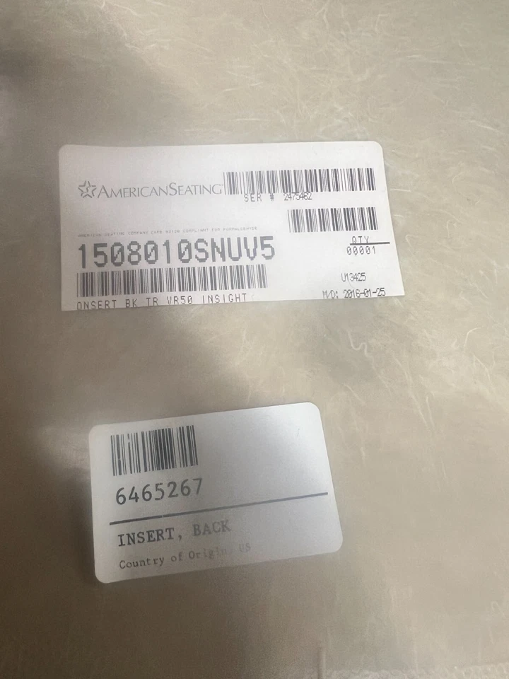 INSERTO DE COJÍN DE ASIENTO DE AUTOBÚS AMERICAN SEAT INSIGHT 150797000 Foto 2 de 3