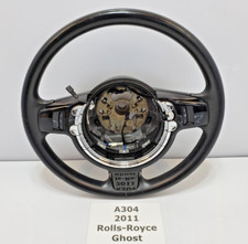  2010-2014 Oem Rolls Royce Ghost Rr4 Steering Wheel Extended Leather Black