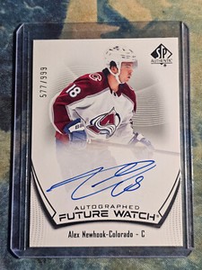 2021-22 SP Authentic Future Watch Autograph Rookie Alex Newhook RC Auto /999