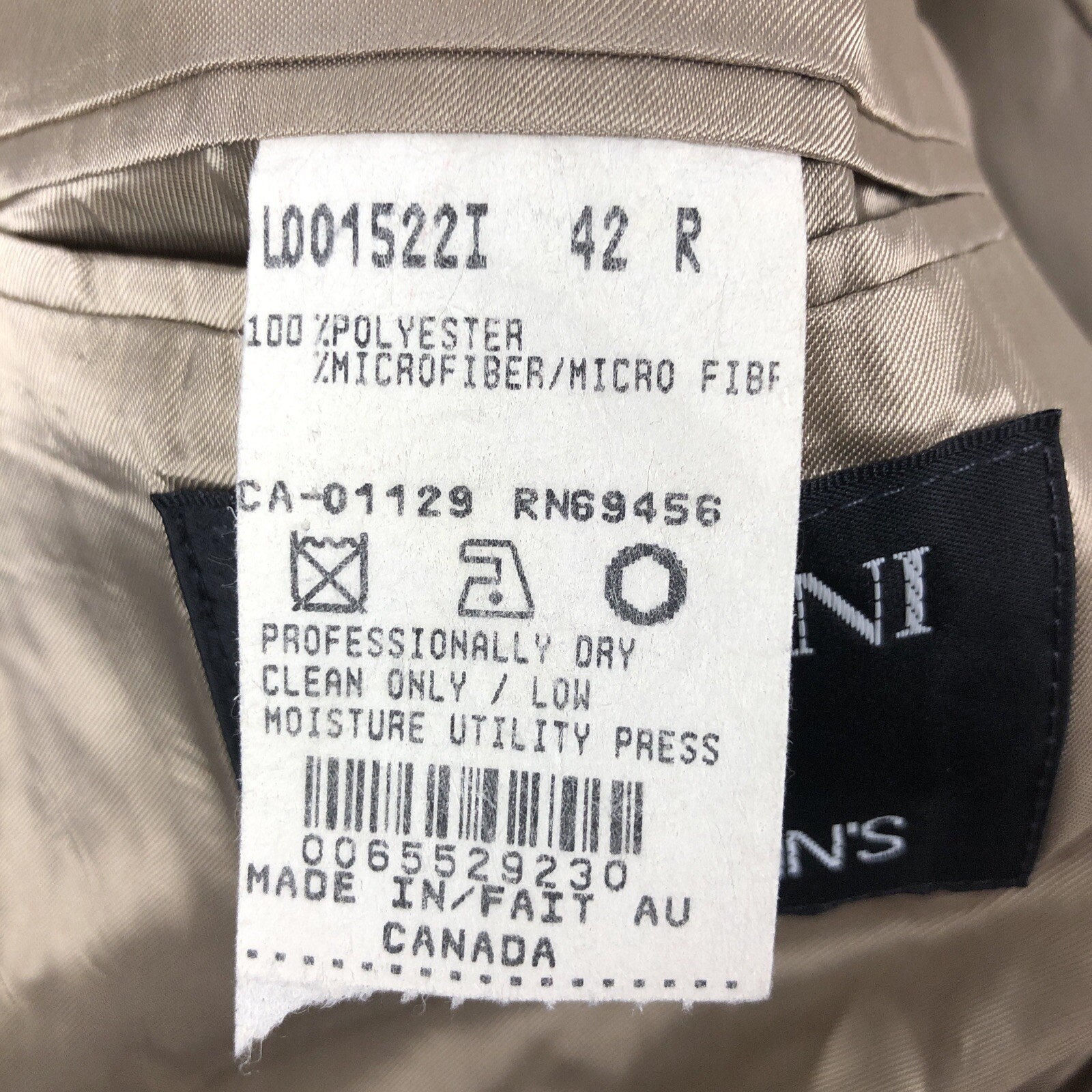 Brandini Solid Brown Microfiber Three Button Blaz… - image 12