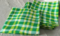 Qvc Pure Cotton Napkins 19x19 Set Of 8 Square Green/white Napkins Washable Qvc Pure Cotton Napkins 19x19 Set Of 8 Square Green/white Napkins Washable