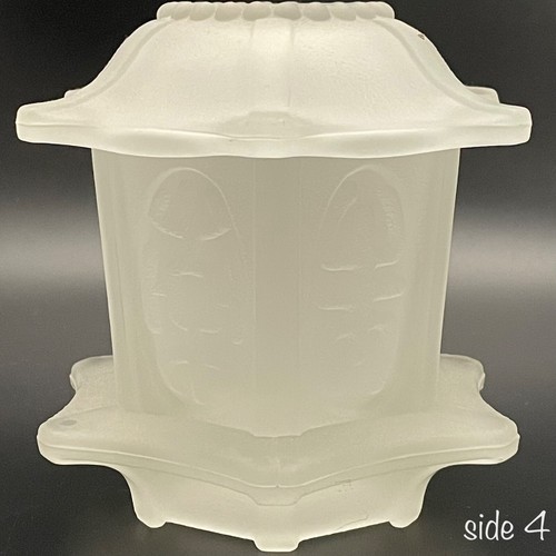 Indiana Glass Fairy Lamp Chinese Pagoda Frosted Hexagon Made in USA 4.75"t x 5"d - 第 6/17 張圖片