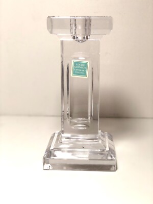 LOUISE KENNEDY TIPPERARY CRYSTAL CANDLE HOLDER 6  ARTIST SIGNED EXQUISITE!