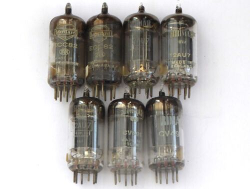 7 Tested ECC82 12AU7 valves. 2 Mullard, 5 Brimar. All excellent 4 balanced - Picture 1 of 4