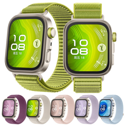 for Huawei Fit Official Nylon Loop Strap Braided, Comfortable Breathable Watch Band (Field Green 01)