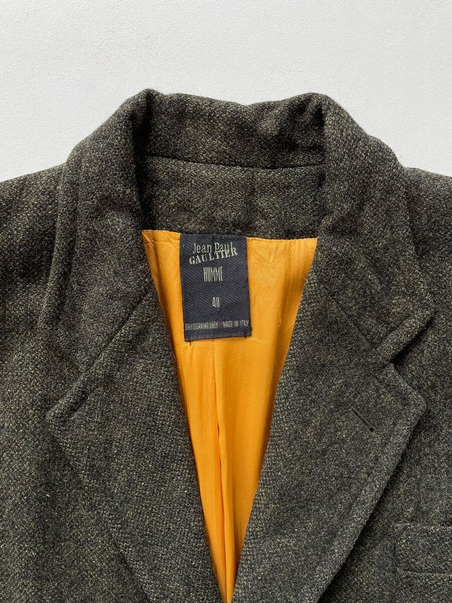 vintage 80s 90s jean Paul Gaultier homme heavy wool coat oversize