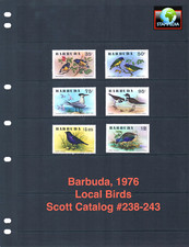 $7.75 Scott Value - 1976 BARBUDA Birds Caribbean Sea CV MNH NH UM