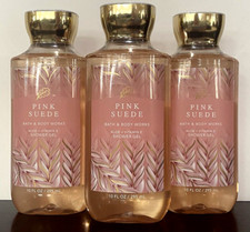 Bath Body Works LOT OF 3 PINK SUEDE Shower Gels