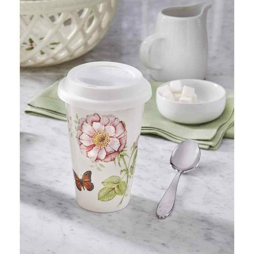 Butterfly Meadow 10 oz. Porcelain Mult-Color Travel Mug - Picture 3 of 3