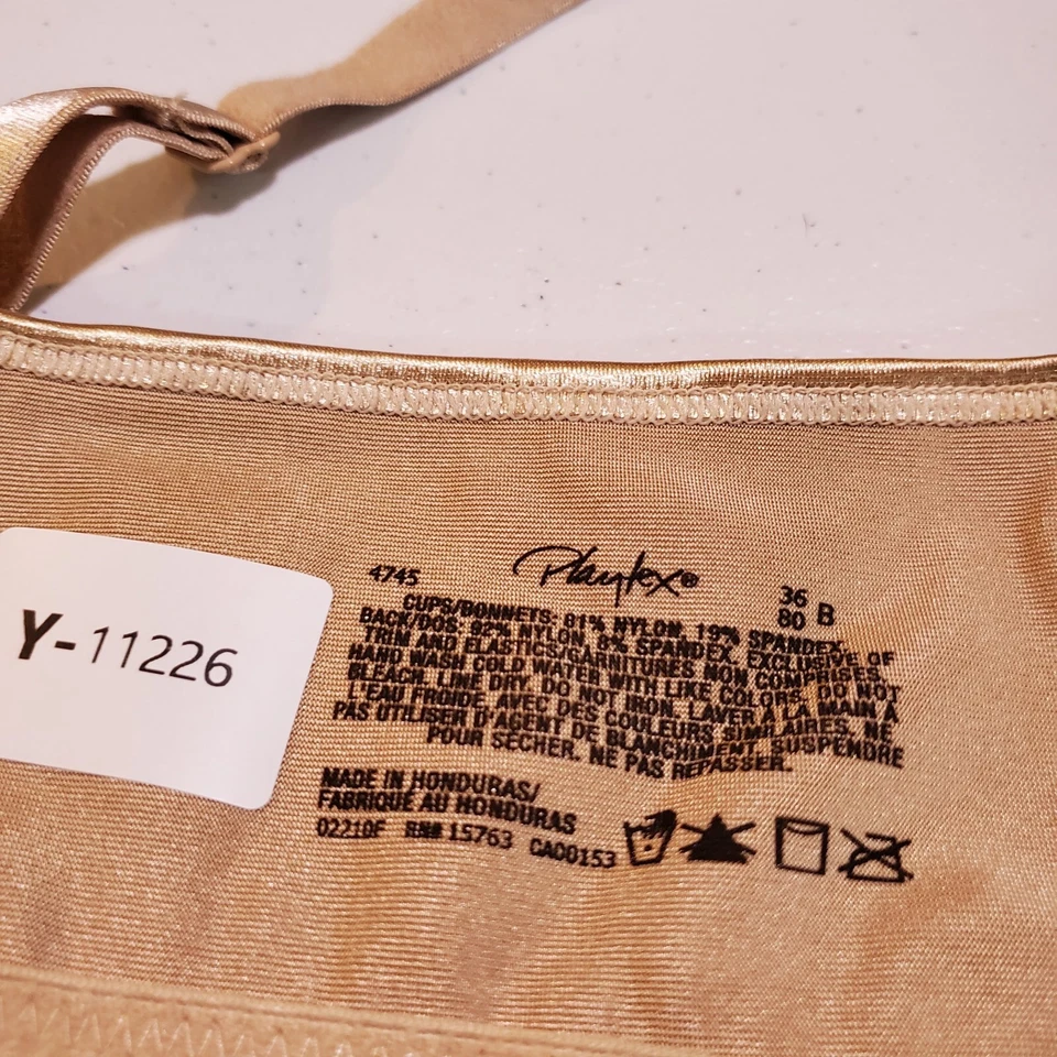 Sujetador Playtex Mujer 36B Beige Floral 18 Horas Ultimate Lift & Support Inalámbrico Foto 2 de 4