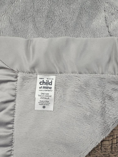 Baby Girl Boy Child Mine Gray Silver Little Blanket Mine Lovey Security Blanket - 第 3/3 張圖片