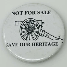 Vintage Not For Sale Save Our Heritage Button Pin Pinback