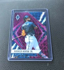 2021 Panini Chronicles Phoenix Ronald Acuna JR. Purple Velocity Prizm Parallel 