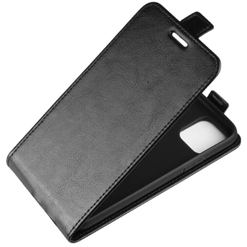 Durable Leather Vertical Flip Wallet Case for iPhone 16 15 14 13 12 11 Pro Max 7 8