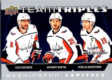 2021-22 Team Triples Alex Ovechkin / Anthony Mantha / Nicklas Backstrom #TT-WAS