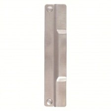Door Latch Guard: 10 in Lg, 2 1/8 in Wd, Stainless Steel
