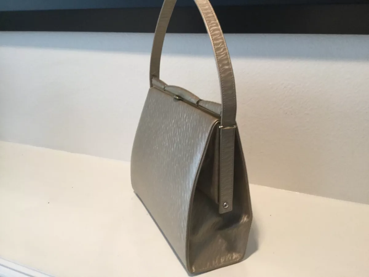 Beautiful Vintage Andrew Geller Gold Color Handbag with Coin Purse and Mirror