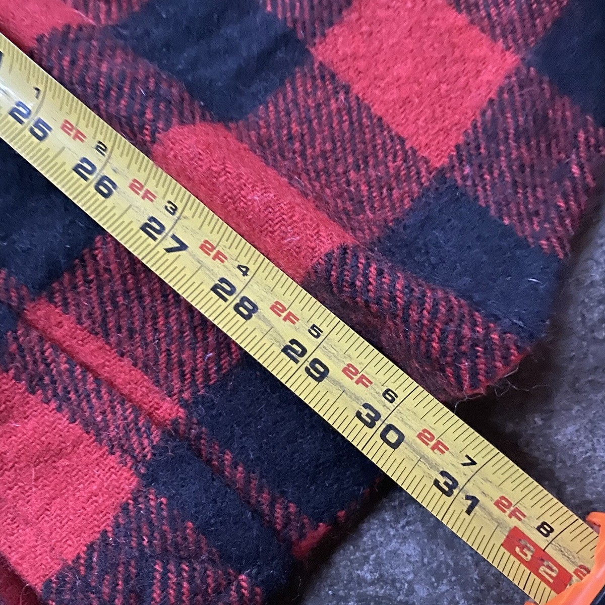 Vintage 60s Sears Pilgrim Wool Flannel Shirt Long Sleeve Button